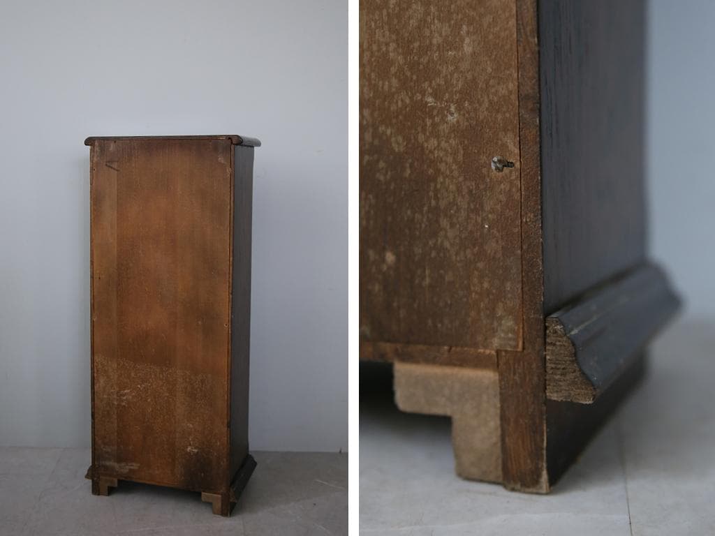 英国アンティーク木製ブックシェルフ/本棚/食器棚/飾り棚/収納ラック(92-73