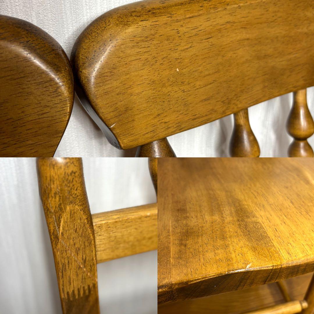 ①ビンテージ ウィンザーチェア　木製ダイニングチェア 椅子 アンティーク×2脚