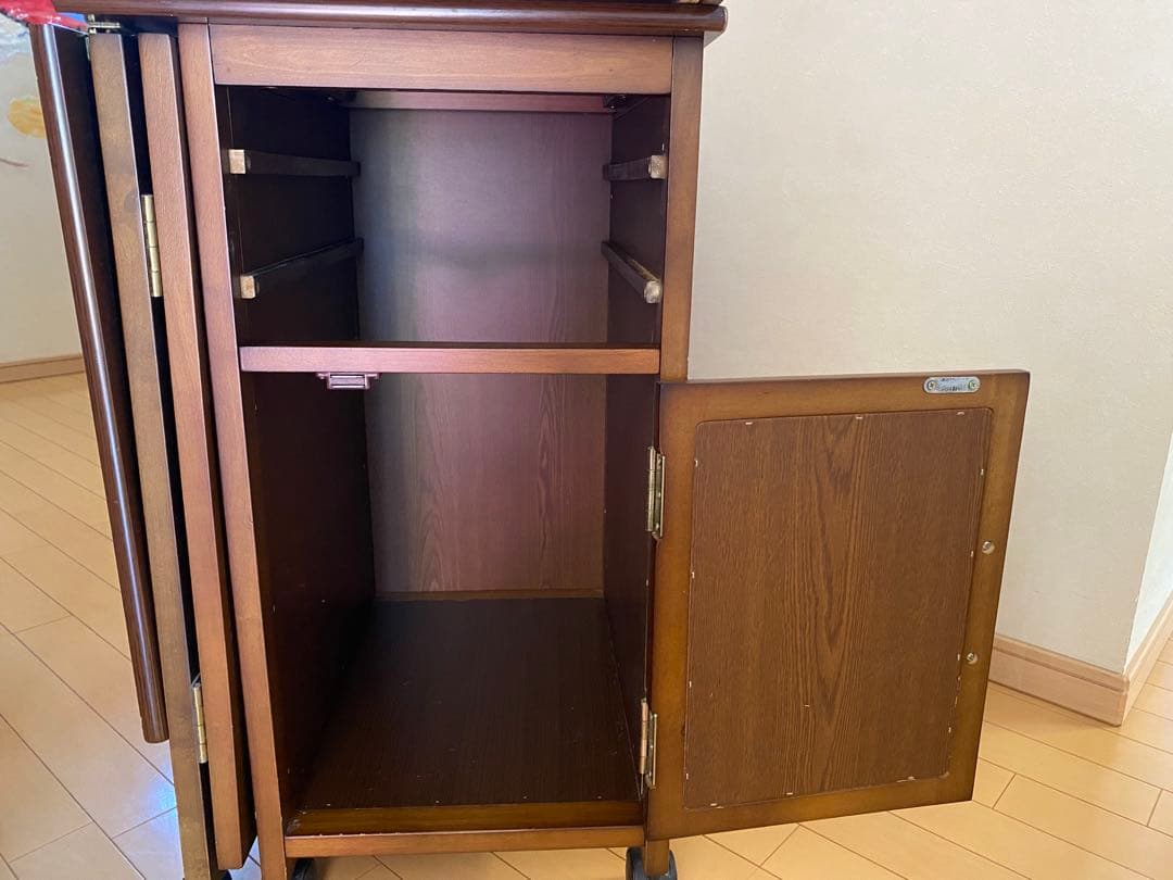 【tekkamaki816】木製ミシン台　折りたたみ式