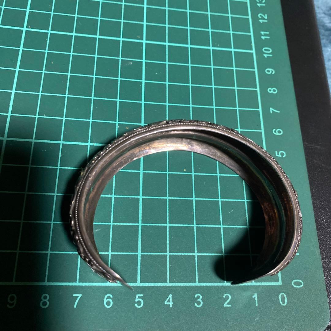 ゴシック　ブレスレット　つる柄　唐草　バングル　SUARTI 925 BA