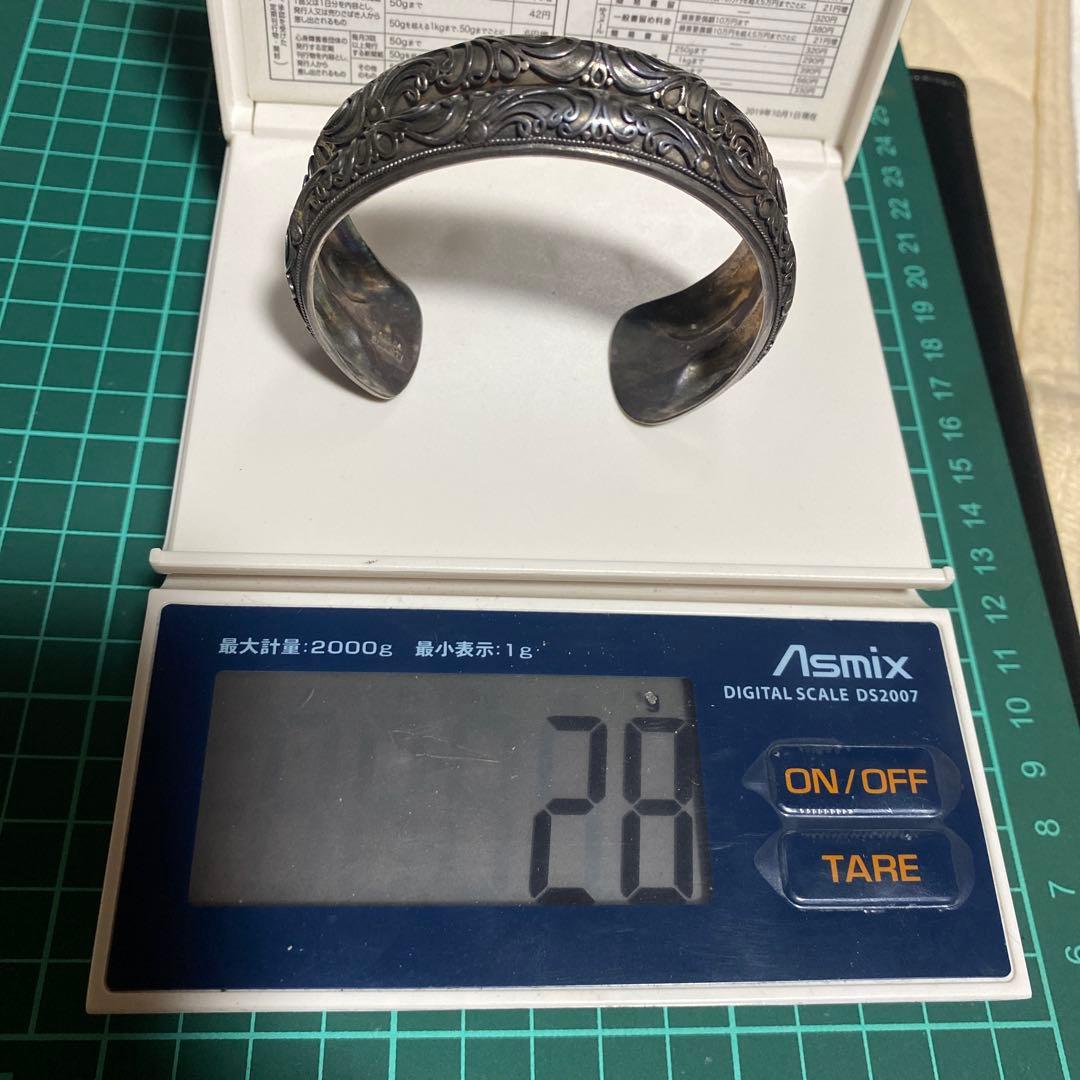 ゴシック　ブレスレット　つる柄　唐草　バングル　SUARTI 925 BA