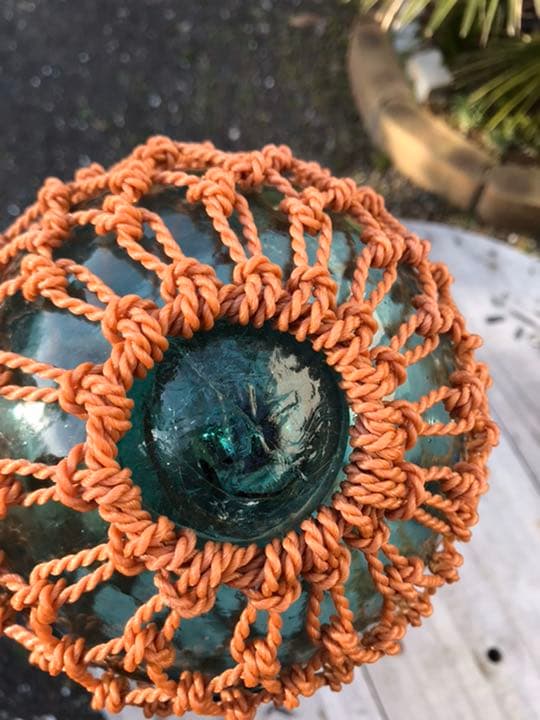 ガラス玉　浮き玉　ギアマン　希少品　『北』ダブル刻印