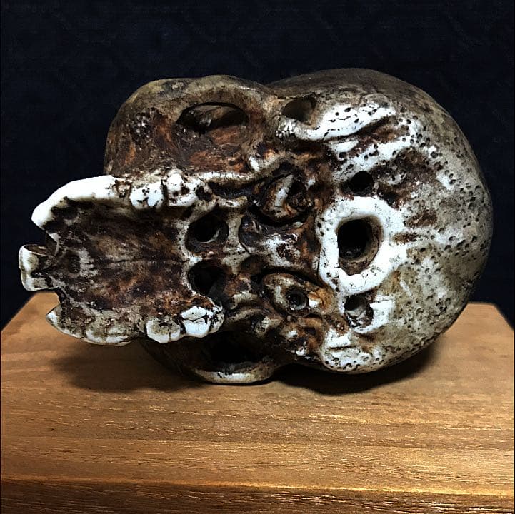 隠れキリシタンの品？ 旧家の遺品 陶器の髑髏 珍品