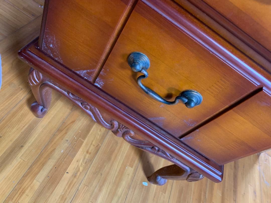 イタリアデザイン　電話台 キャビネット 猫脚 飾り棚