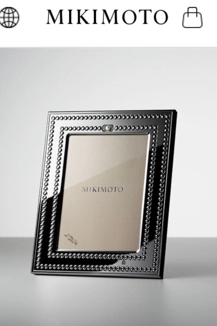 ♡MIKIMOTOミキモト♪2023イヤーフォトフレーム(錫仕上げ)クロス付き