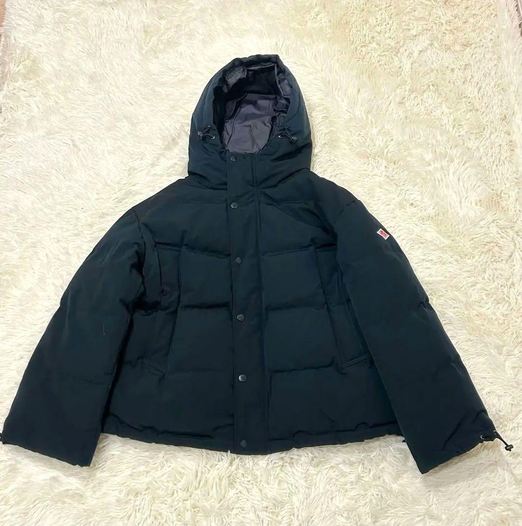【極美品】DANTON ダントン フーデッド ダウン ジャケット 紺 S