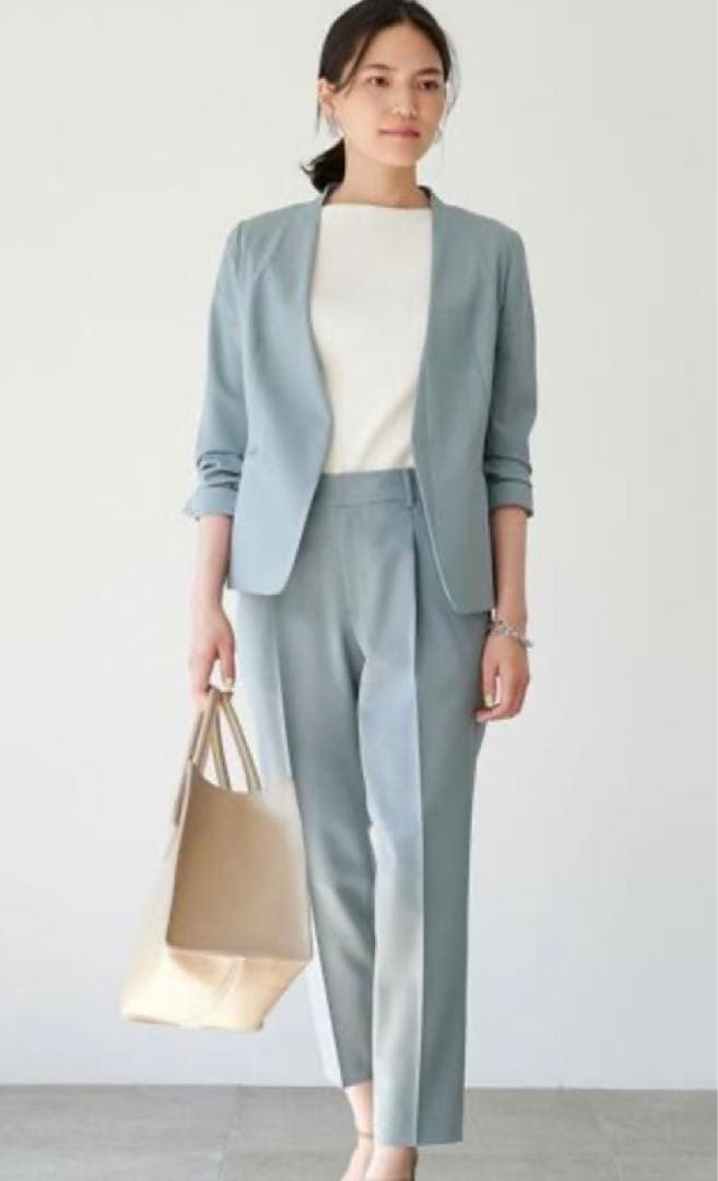 グリーンレーベルリラクシング　パンツスーツ　ジャケット　セットアップ　カチリラ