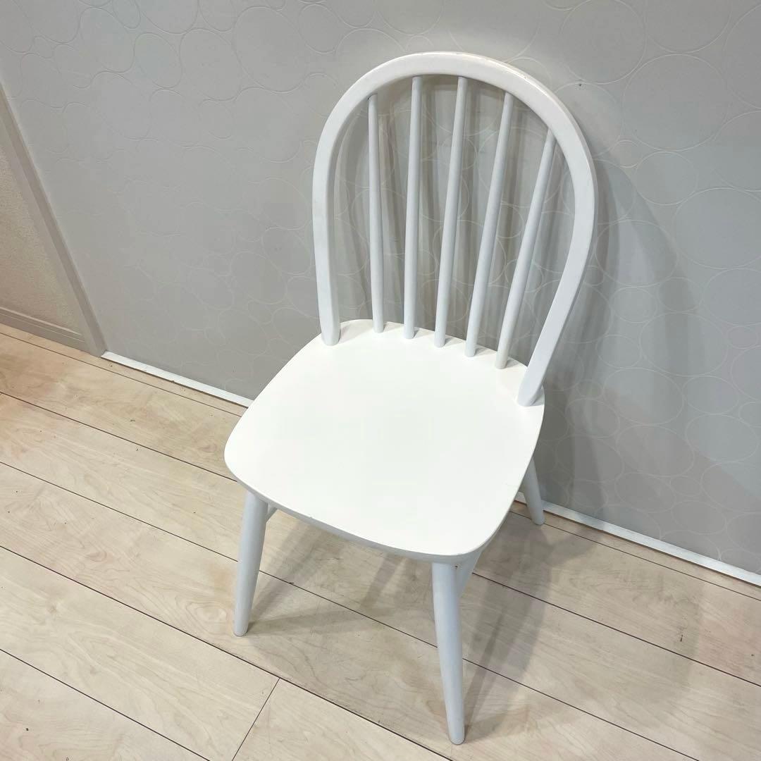 【MOMO NATURAL】 ウィンザーチェア 北欧 ダイニングチェア 椅子　白