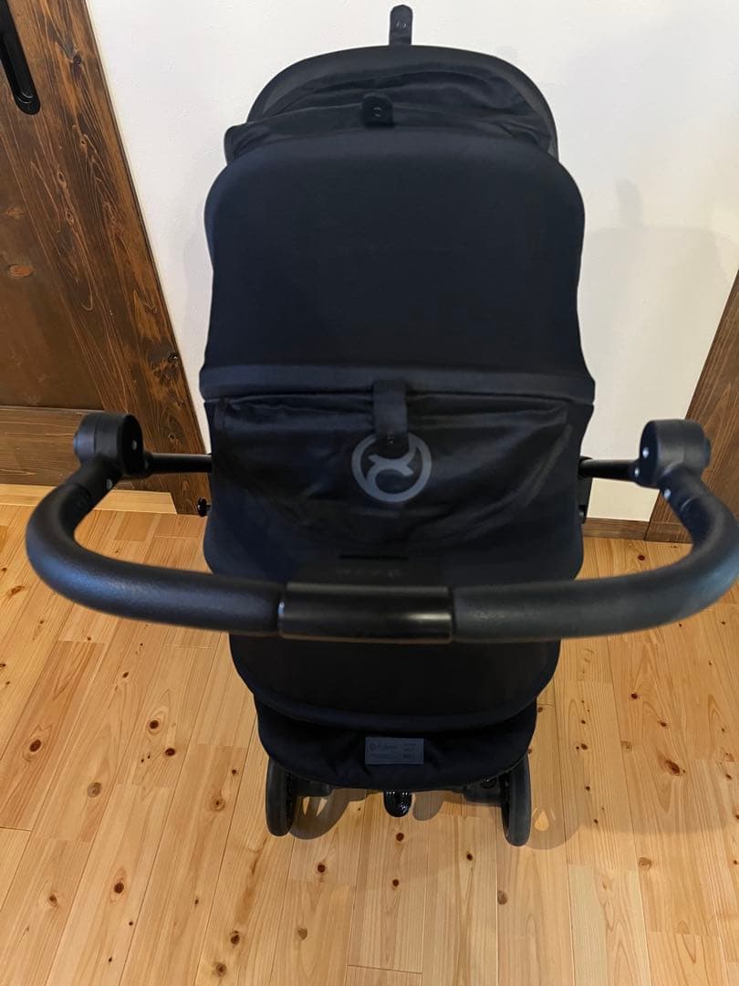 cybex メリオカーボンブラック➕レインカバー➕ケータイドリンクホルダー付き