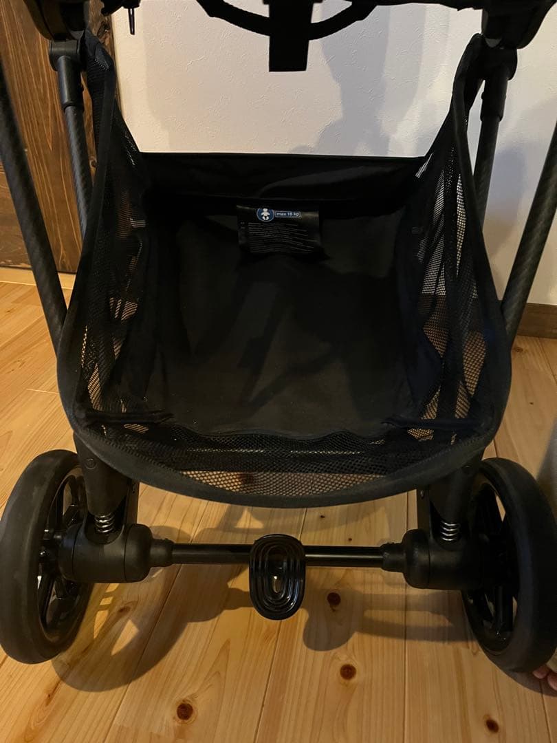 cybex メリオカーボンブラック➕レインカバー➕ケータイドリンクホルダー付き