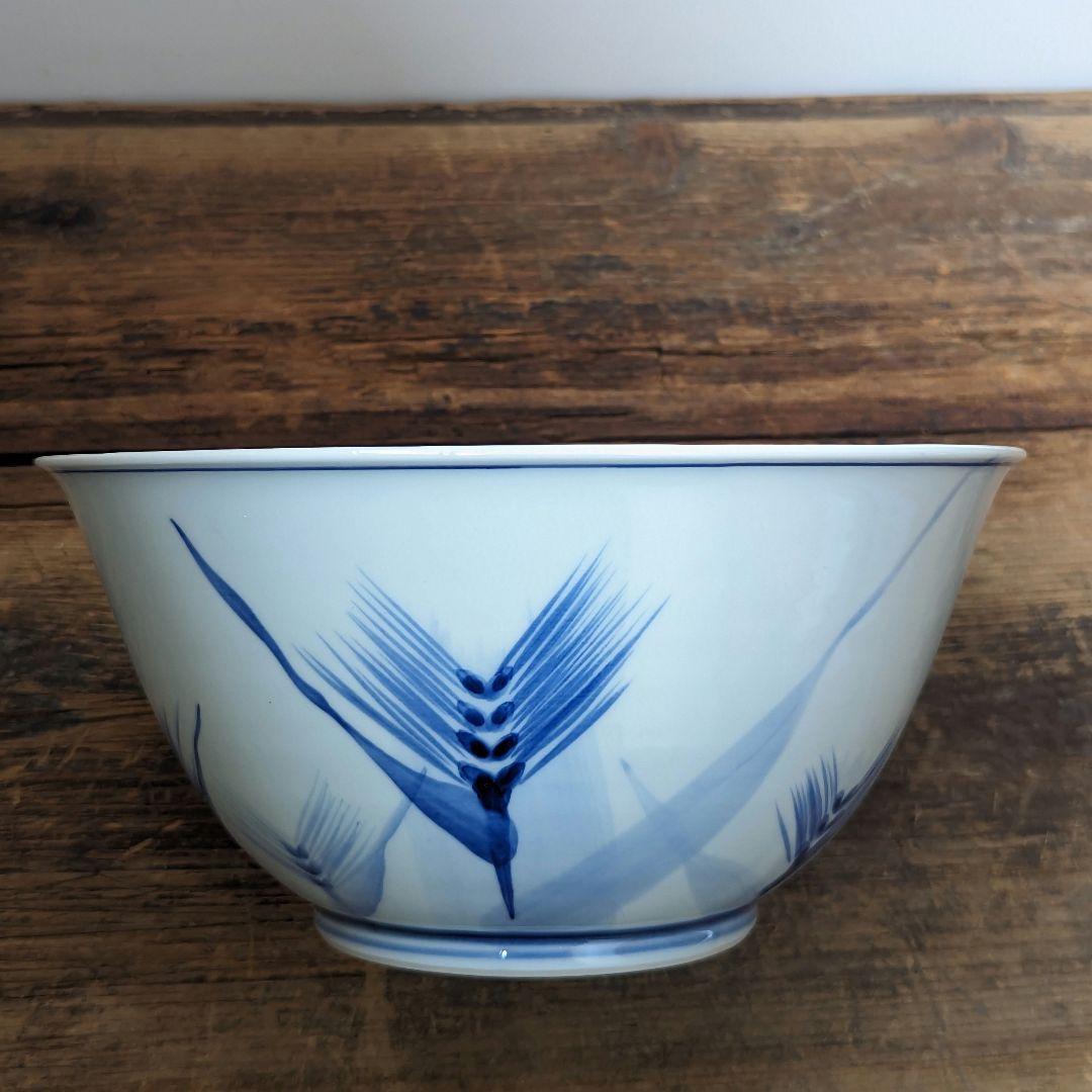 【柴田良三】白磁 染付 深鉢 丼