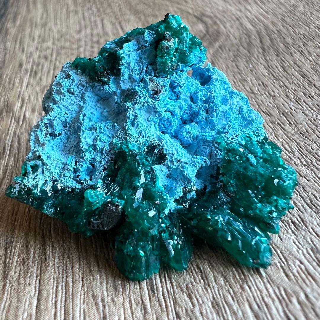 ダイオプテーズ クリソコラ 共生 鉱物 標本 原石