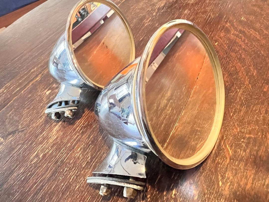 60年代ヴィンテージ品　ウォールプレスミラー NOS 【美品2個SET】