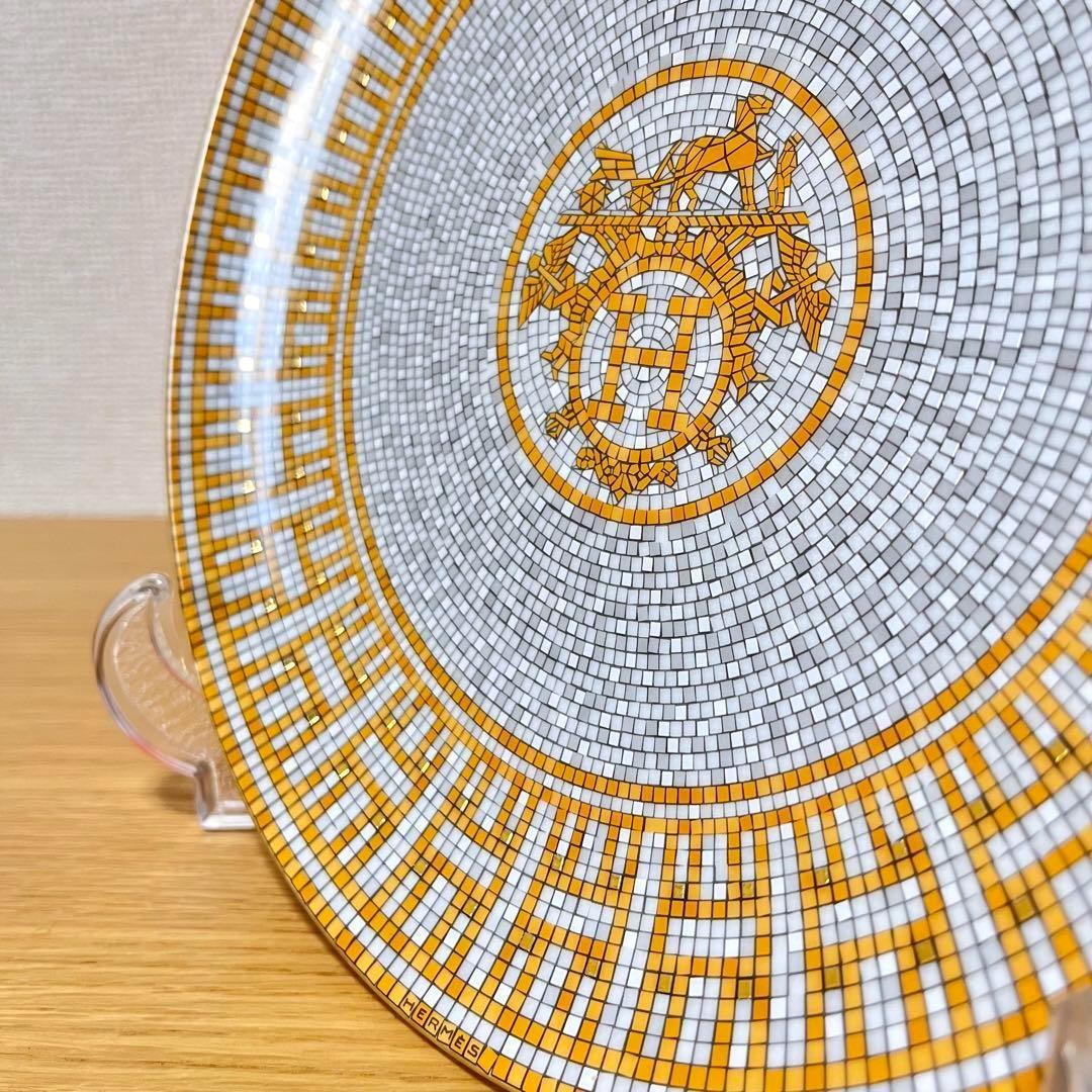 【新品　2枚】エルメス　モザイク 〈ゴールド・プラチナ〉 デザートプレート