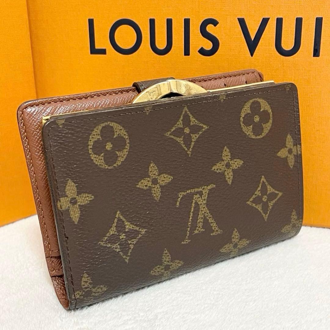 ルイヴィトン　モノグラム　ポルトフォイユヴィエノワ　がま口　二つ折り財布