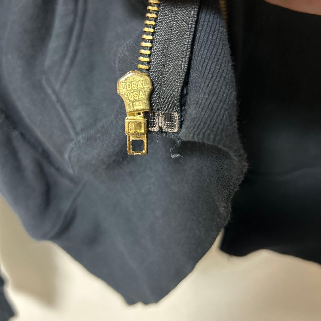 チャンピオン フルジップパーカー 復刻赤タグ アメリカ製 ブラック サイズL