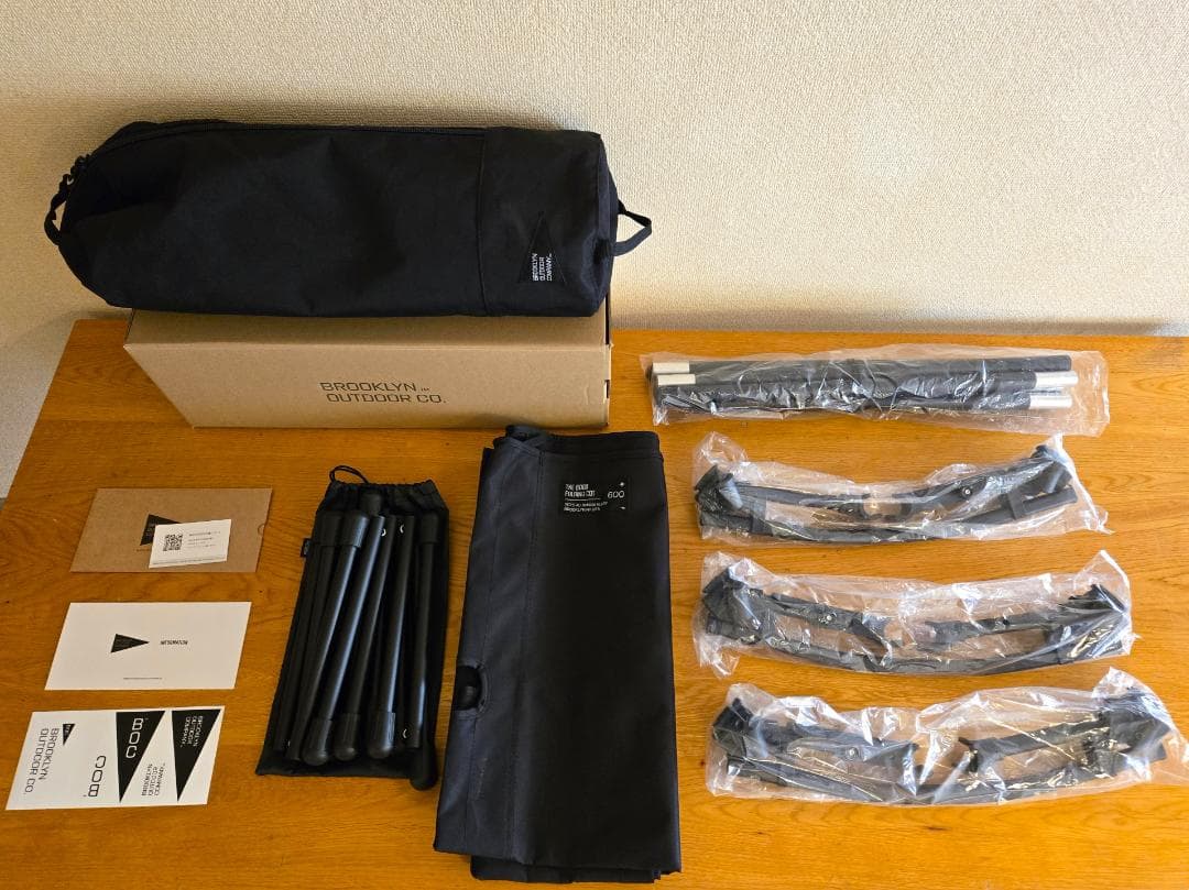 【新品】ブルックリンアウトドアカンパニー 600Dフォールディングコット 黒