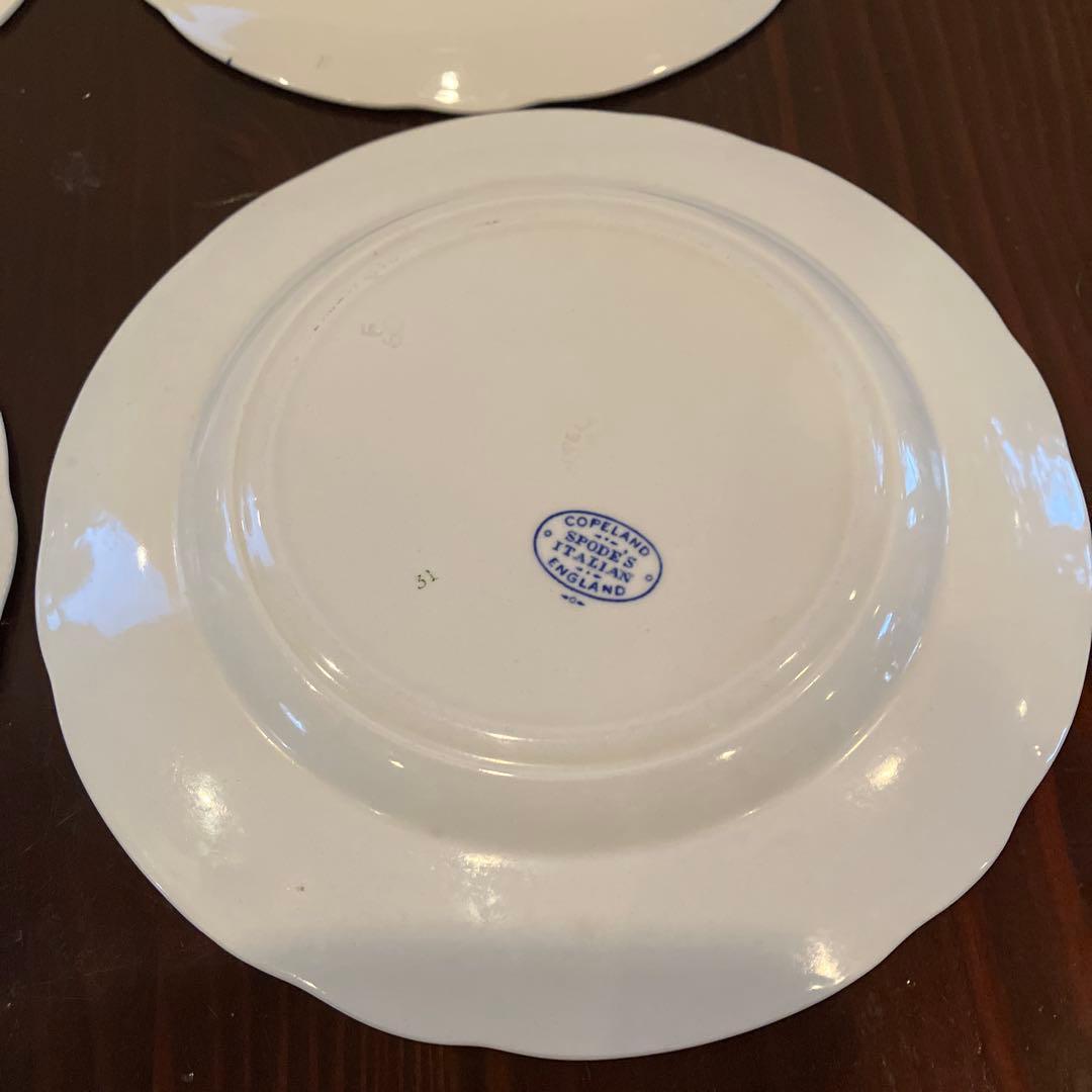 英国スポード　ブルーイタリアン　小皿 4枚セット　アンティーク