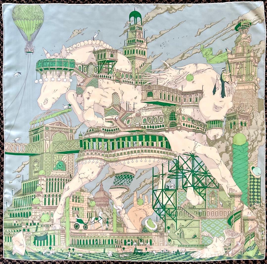 エルメススカーフ カレ90/柄名:イポポリス