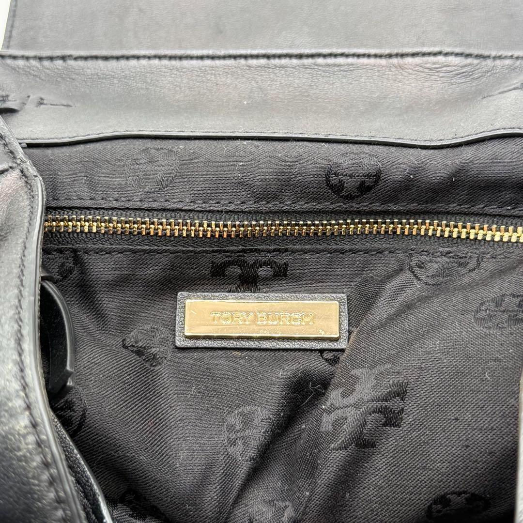 【良品】Tory Burch リュックサック バックパック レザー ブラック