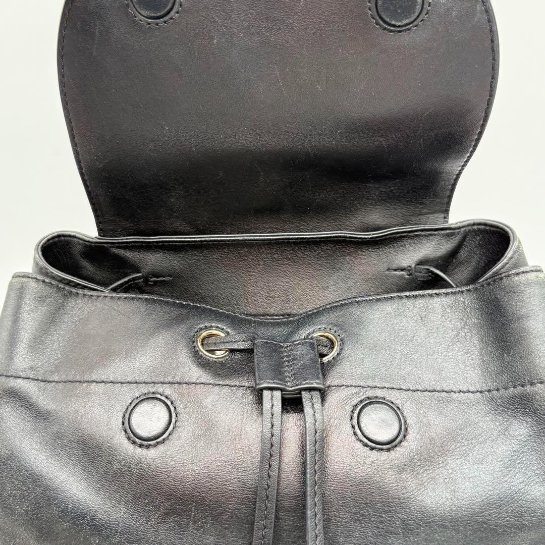 【良品】Tory Burch リュックサック バックパック レザー ブラック