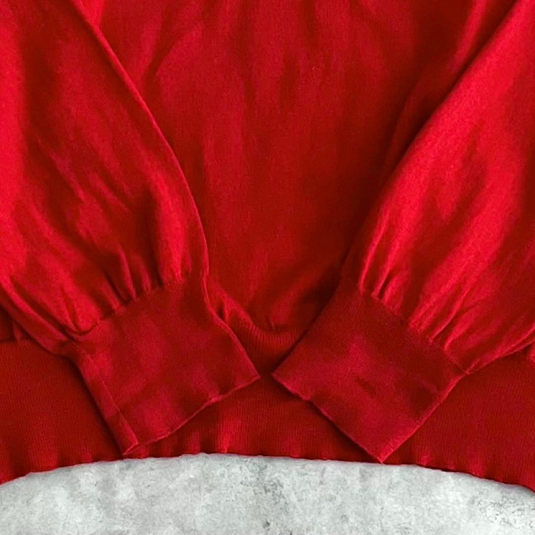 ドゥロワー 春ニット 薄手ニット セーター コットン100% レッド 赤 1