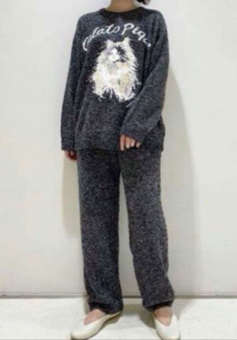 ☆美品☆ジェラートピケ 君の花になる 8LOOM メランジキャット 上下セット