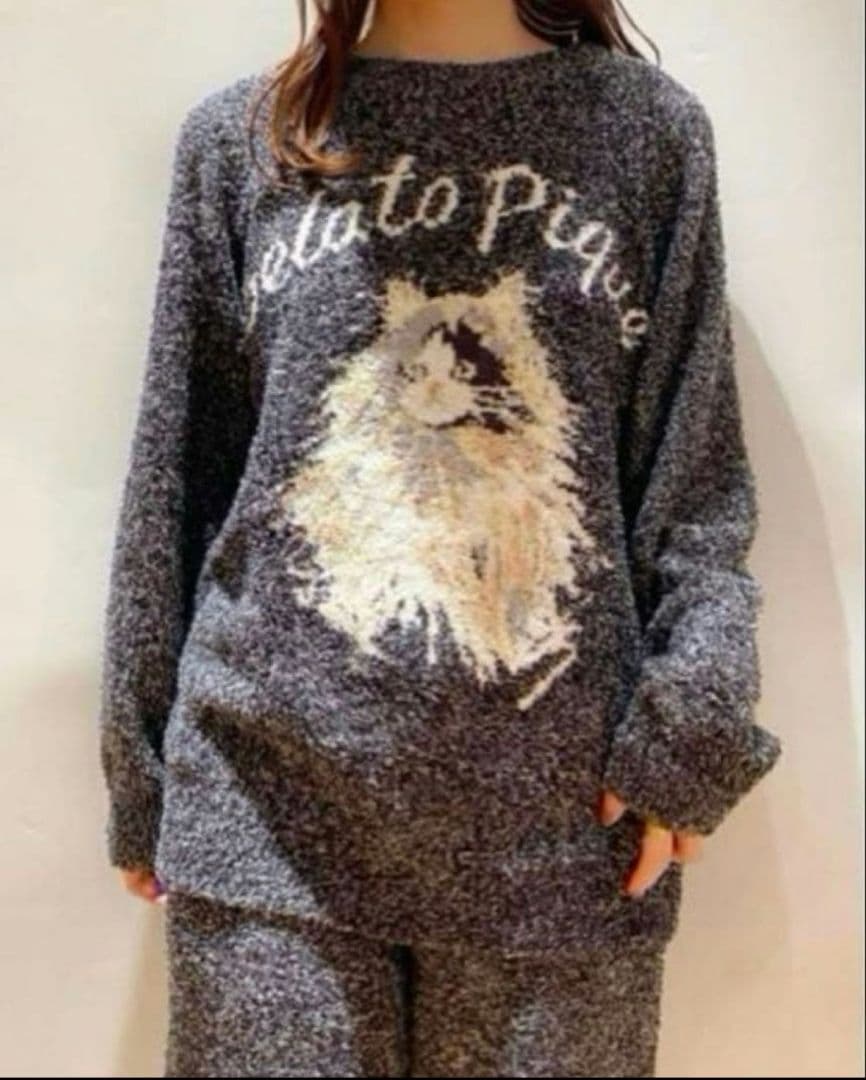 ☆美品☆ジェラートピケ 君の花になる 8LOOM メランジキャット 上下セット