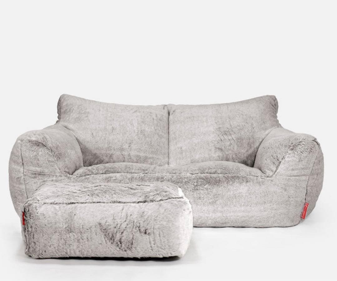 loungepug ジョセフィンソファビーズクッション グレー