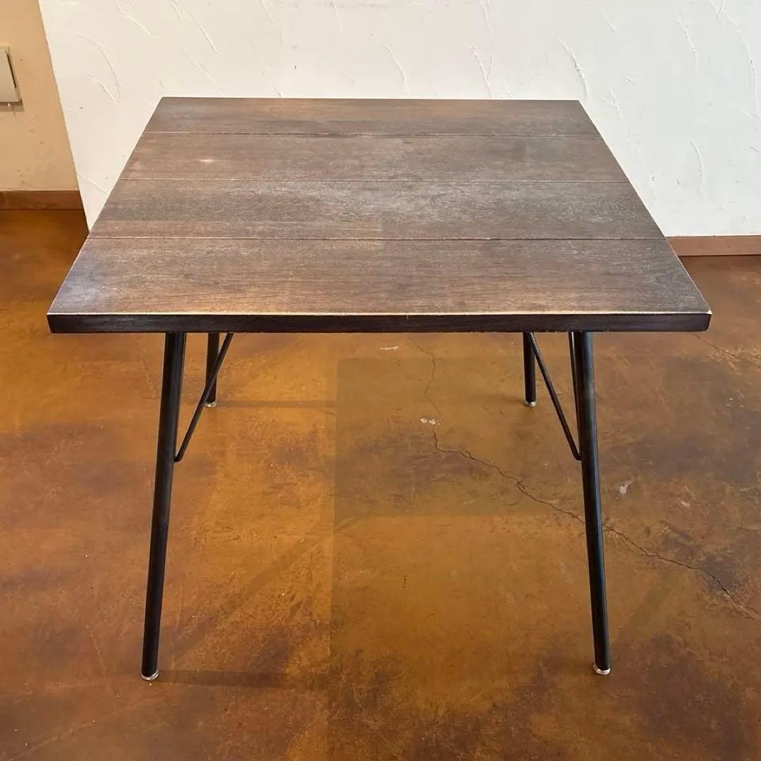 BIMAKES天然木とアイアンのダイニングテーブル　B