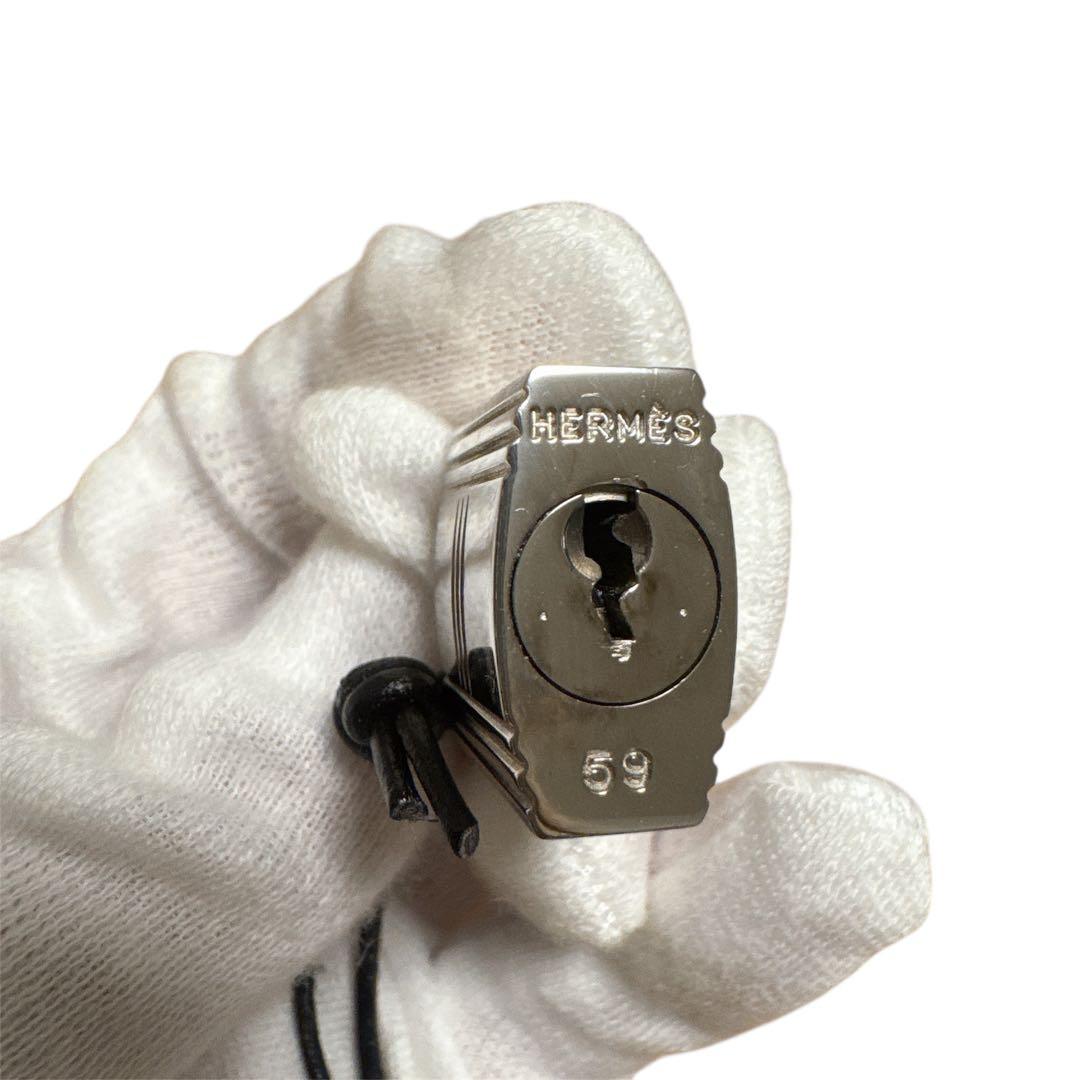 HERMES エルメス カデナ パドロック 南京錠 シルバー 59 鍵2本付き