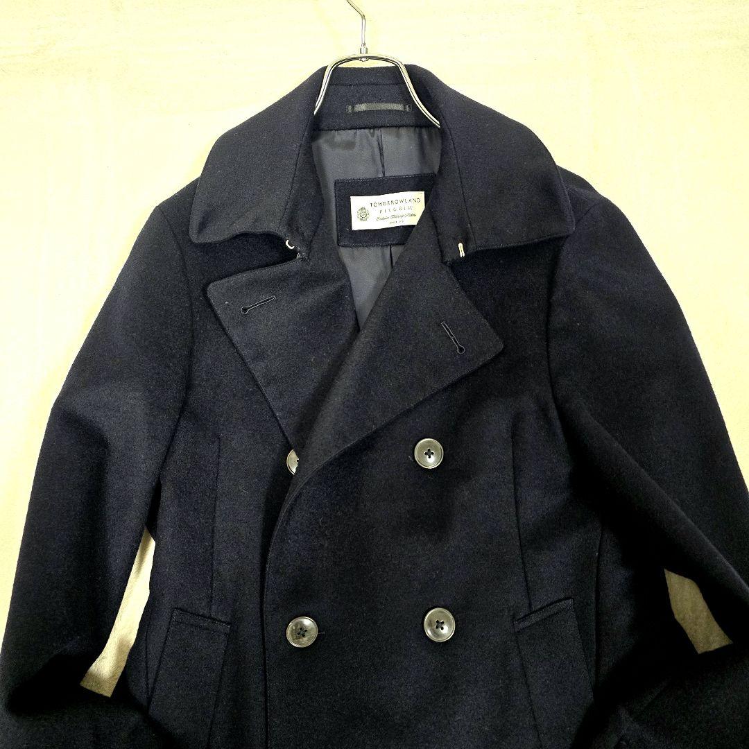 トゥモローランド ピルグリム カシミヤ チェスターコート ピーコート 濃紺 44
