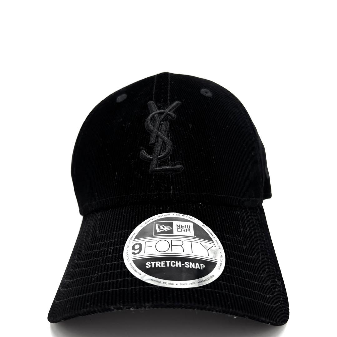 極美品 イヴサンローラン コーデュロイ キャップ ニューエラ ロゴ ユニセックス