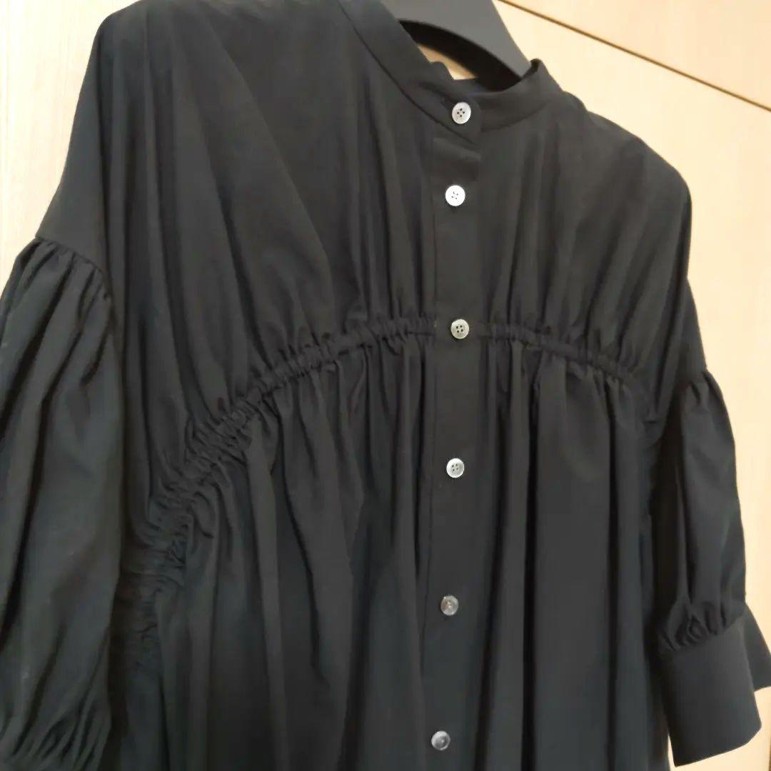 新品　エンフォルド 半袖 ギャザー入りシャツ38