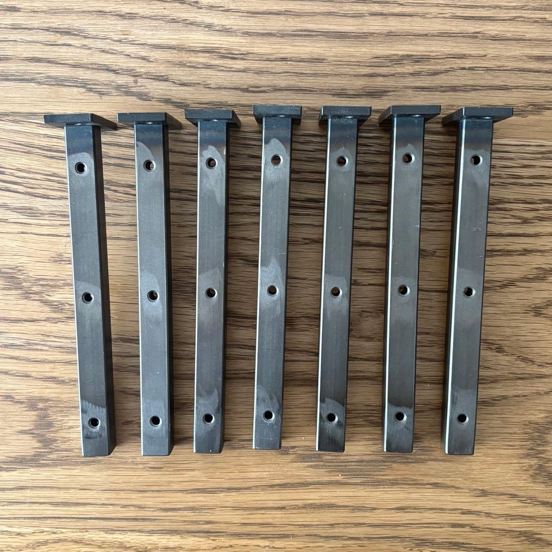 toolbox 棒棚受け 7本セット　黒ムラ 角 180