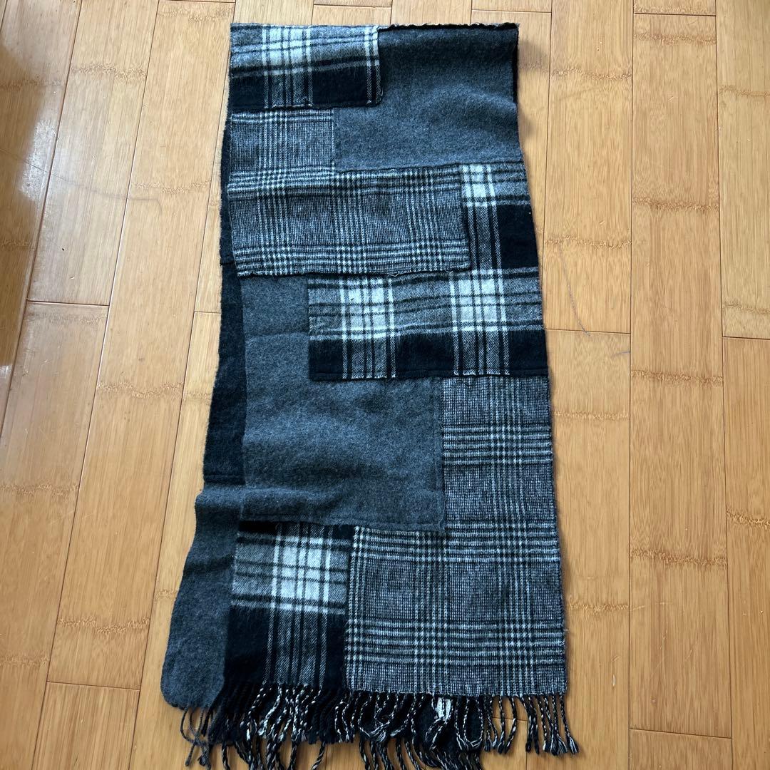 き*こ様 コムデギャルソン　グレー系 チェック柄 マフラー