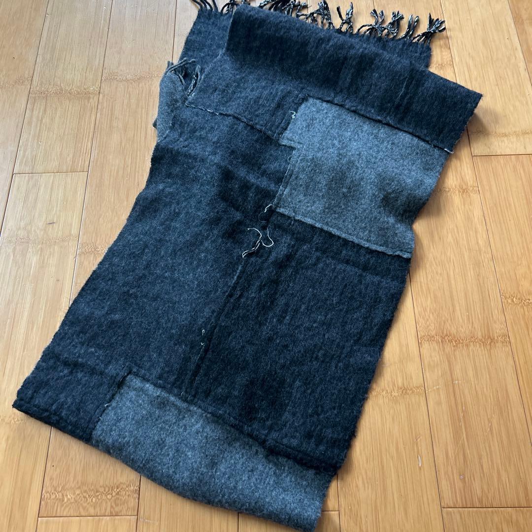 き*こ様 コムデギャルソン　グレー系 チェック柄 マフラー