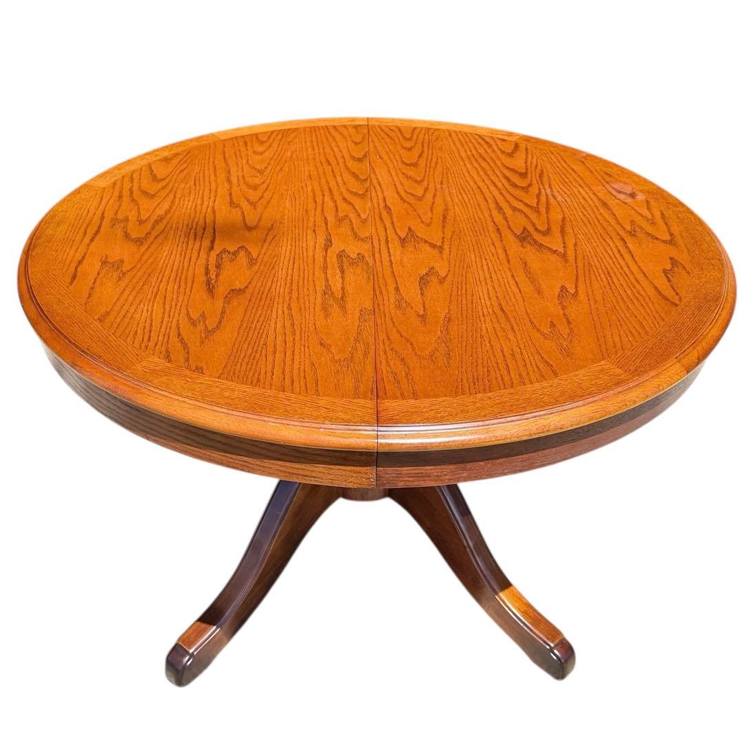 HR804 三越ブルージュ　拡張テーブル　ダイニングテーブル　丸　円　楕円