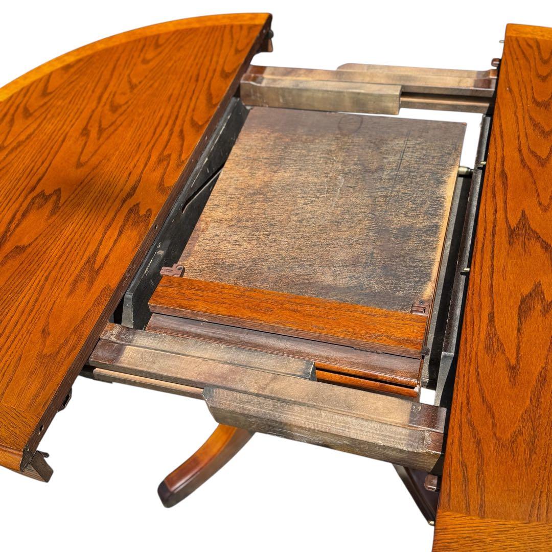 HR804 三越ブルージュ　拡張テーブル　ダイニングテーブル　丸　円　楕円