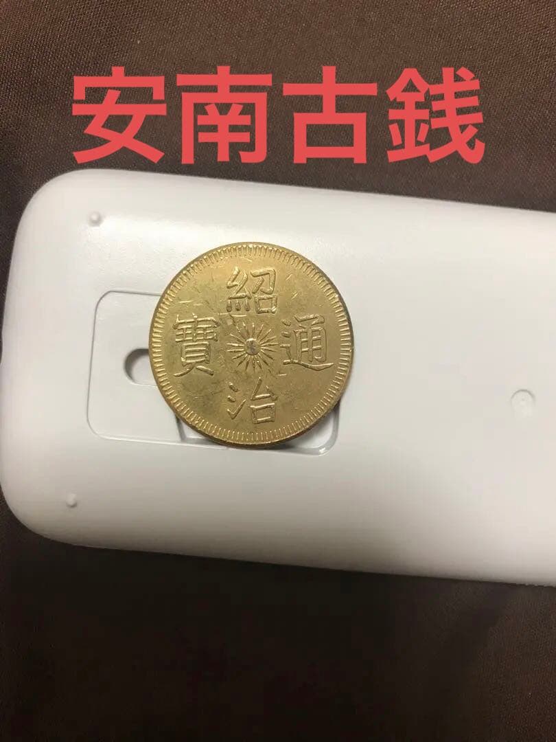 安南古銭　ベトナム古銭　花銭　龍紋貨幣　仏領インドシナ　中国古銭
