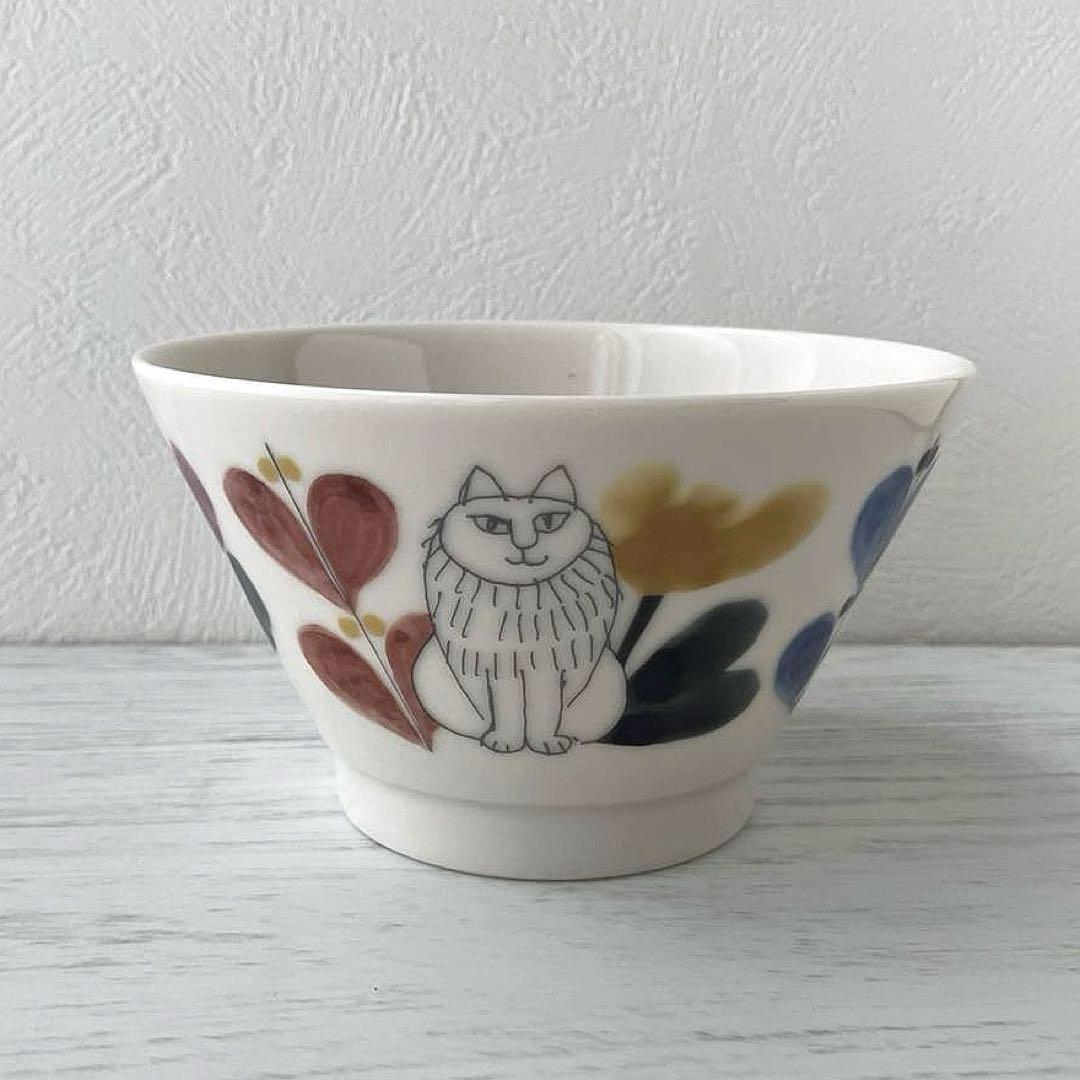 新品　リサラーソン　茶碗　フラワー　猫　ねこ　ネコ　キャット