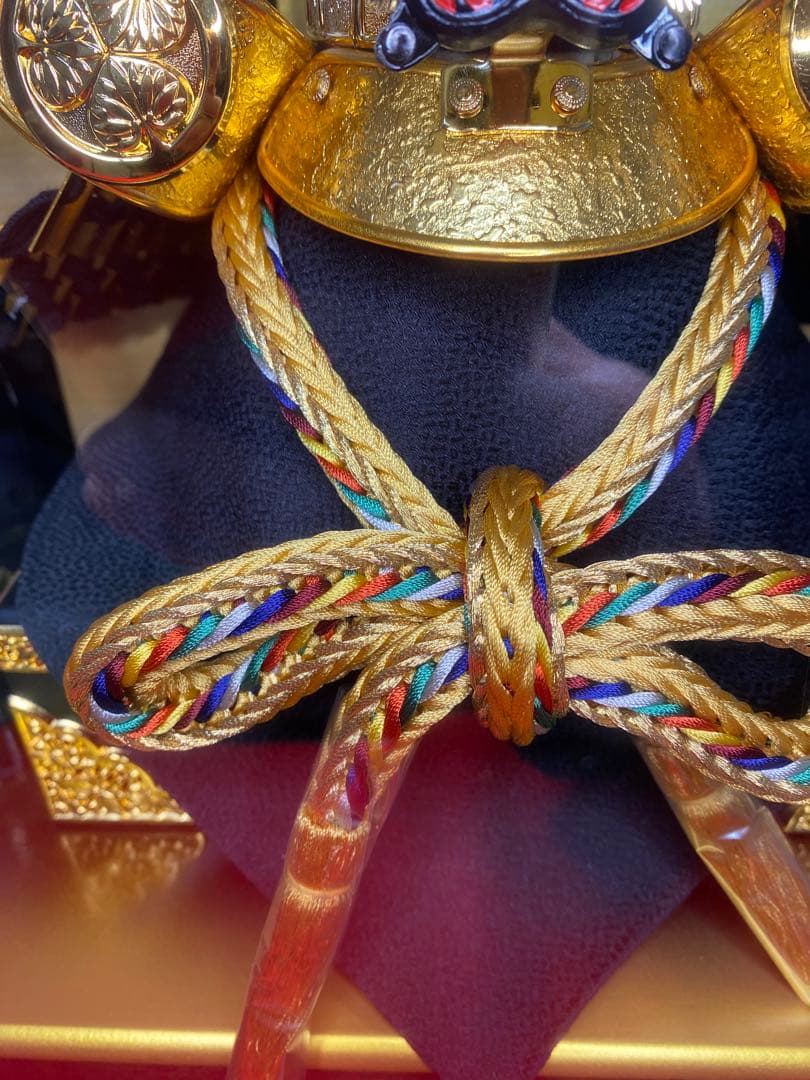 徳川家康公之兜　東京久月　五月人形　家紋付き兜飾り　オルゴール付きガラスケース入