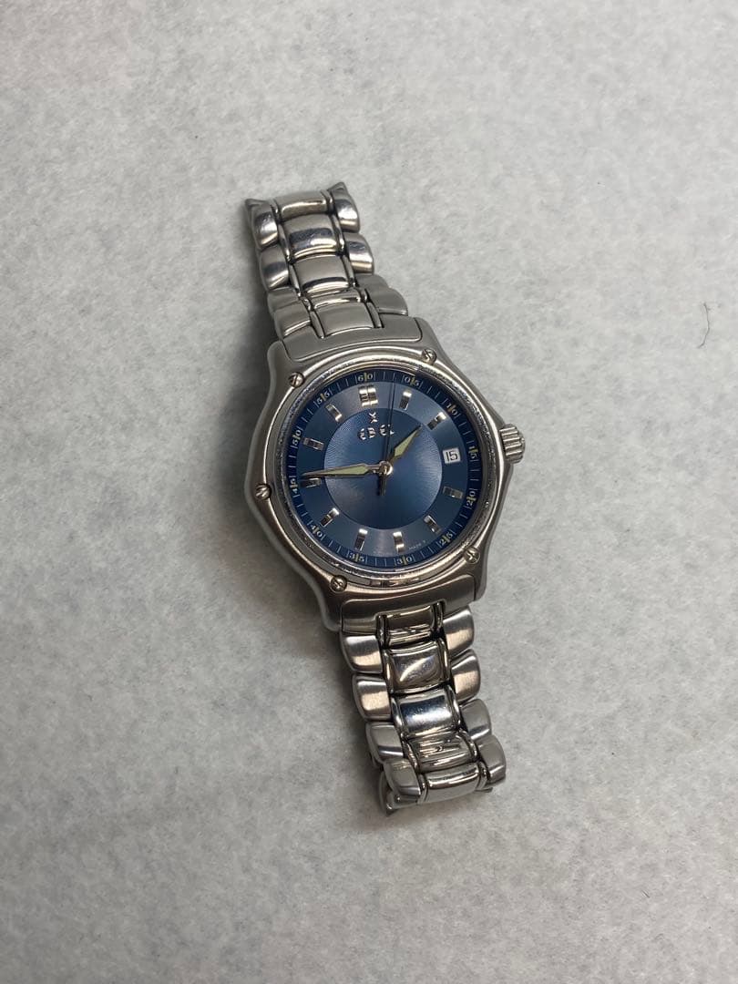 極美品 EBEL 1911 クラッシック 腕時計 ブルー ギャランティ付属