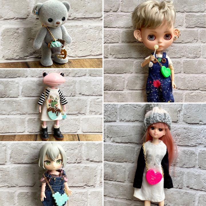 ハートのドール用ショルダー　メルカリショップス