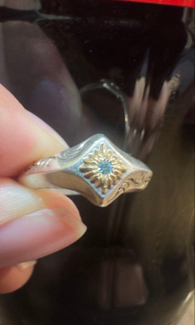 ARIZONA FREEDOM 太陽神K18 シルバーリング ターコイズ 17号