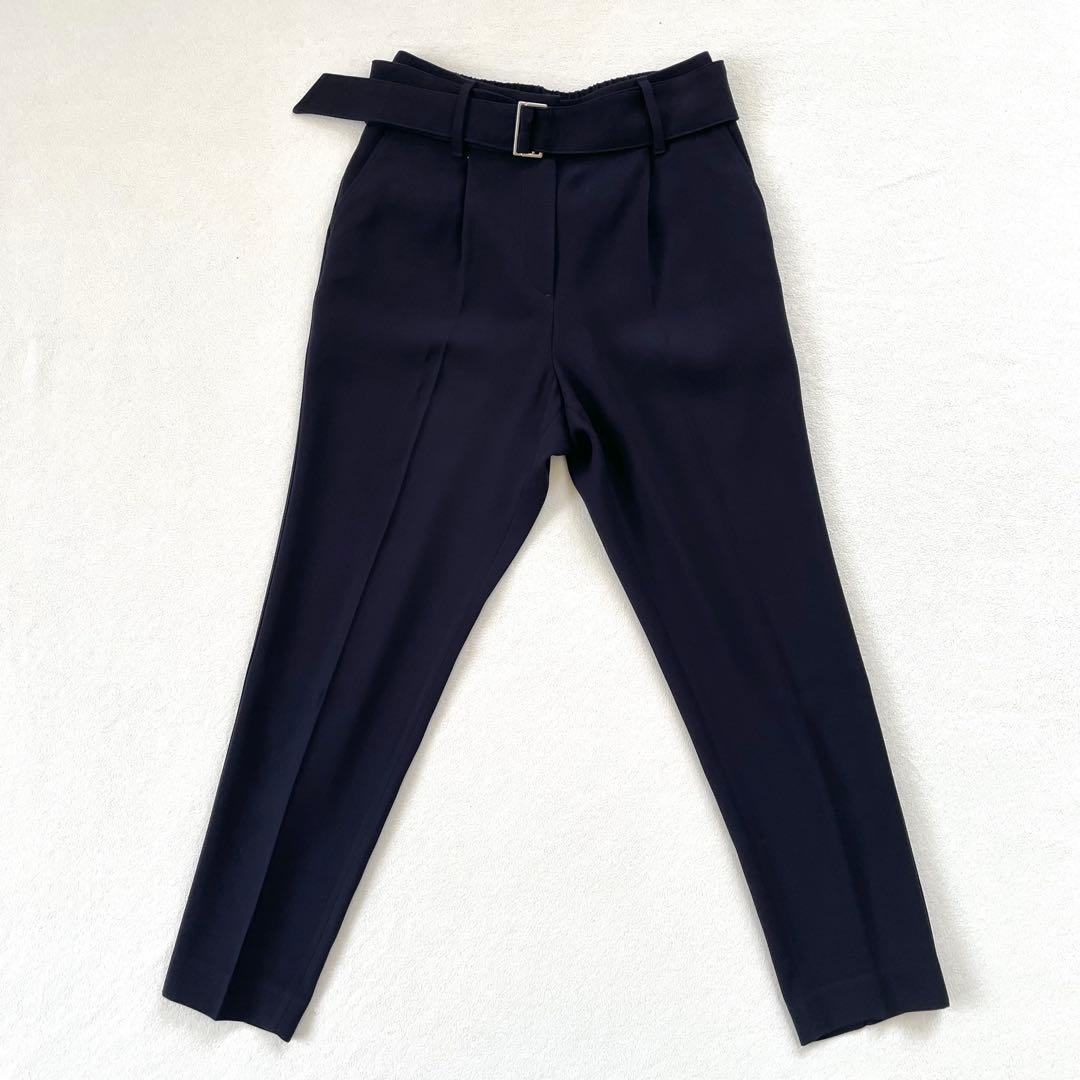 美品✨プラステ ノーカラー パンツ スーツ セットアップ グレー ネイビー