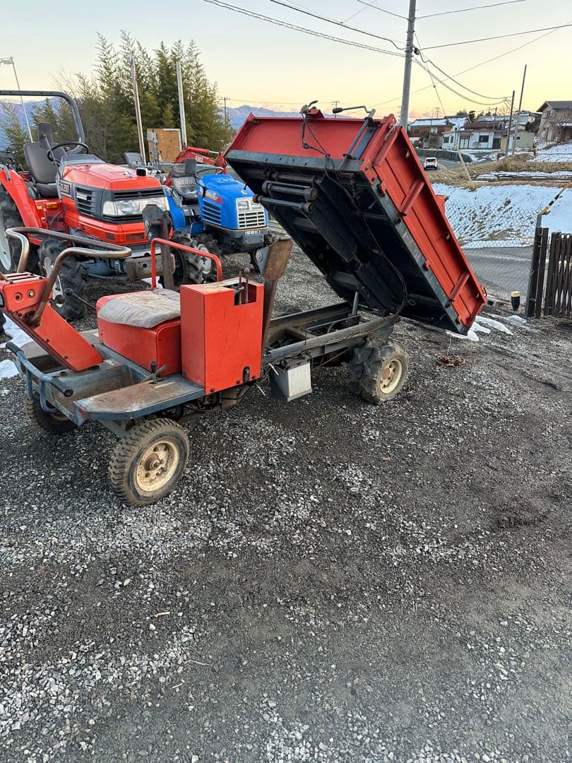 実動 筑水キャニコム　運搬車 油圧ダンプ 油圧リフト　セル付き