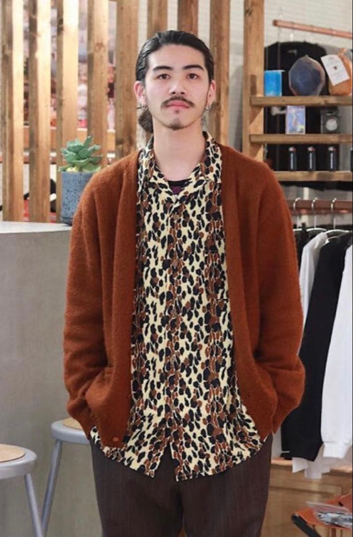 ワコマリア　モヘアカーディガン　【完売ブラウン・サイズL】