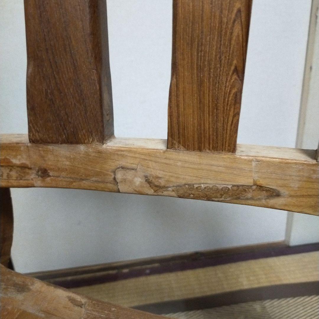 【直接引取り限定!】オールドチーク　無垢材　ナチュラルウッド　チェア　東南アジア