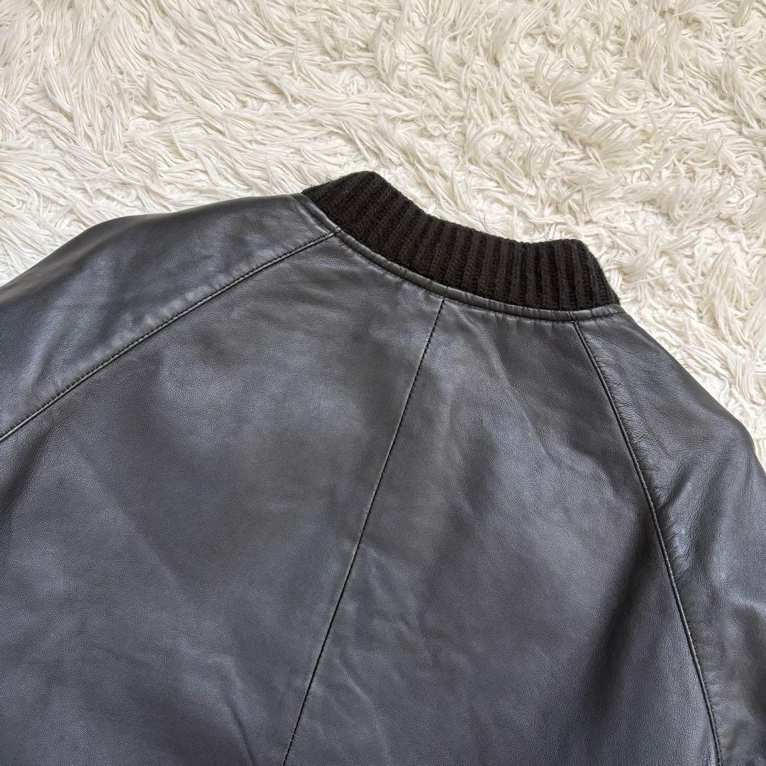 A.P.C. MA-1 レザーフライトジャケット　羊革　メンズ　ブラック　M